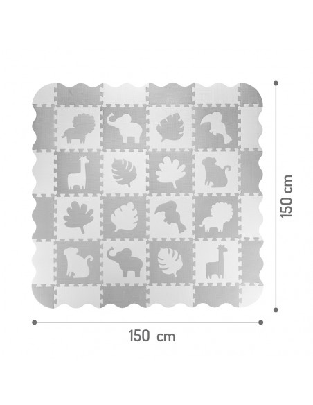 MoMi ZAWI foam puzzle mat GRAY