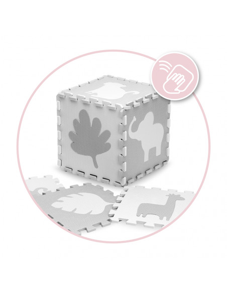 MoMi ZAWI Puzzle-Schaumstoffmatte GRAU