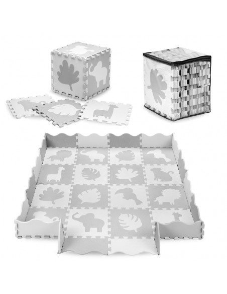 MoMi ZAWI Puzzle-Schaumstoffmatte GRAU