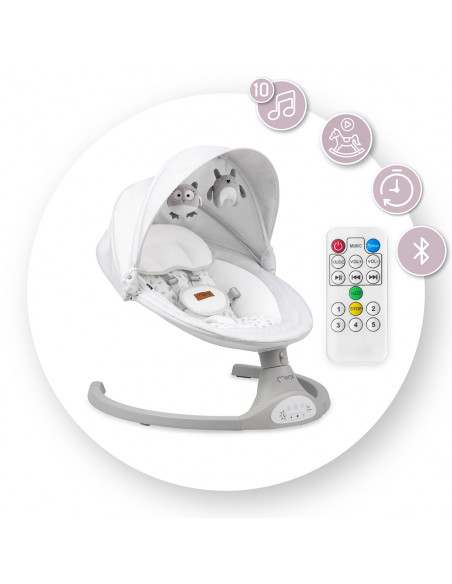 MoMi KENANI electric baby bouncer LIGHT GRAY