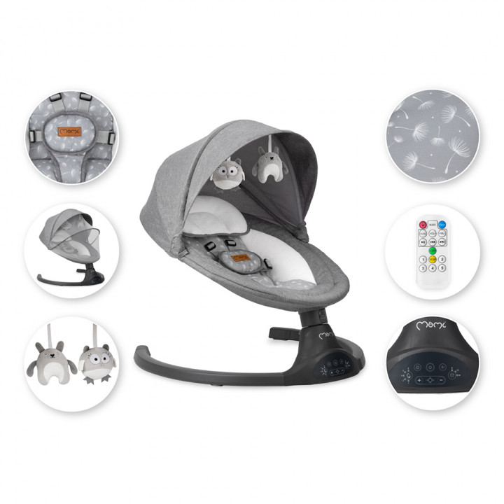 MoMi KENANI electric baby bouncer DARK GRAY