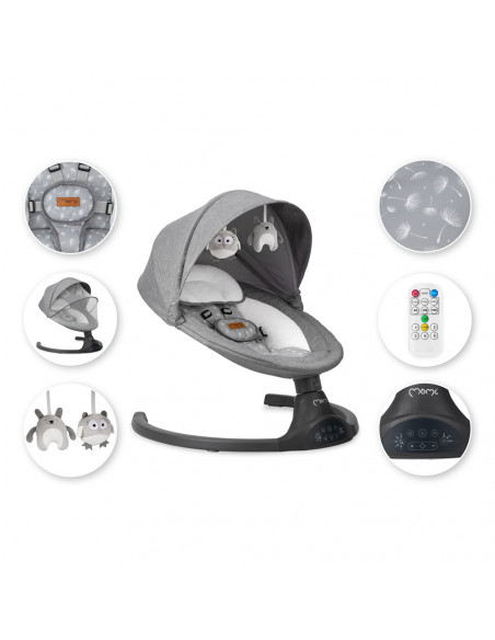 MoMi KENANI electric baby bouncer DARK GRAY