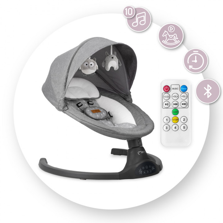 MoMi KENANI electric baby bouncer DARK GRAY