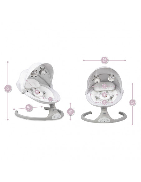 MoMi KENANI electric baby bouncer LIGHT GRAY