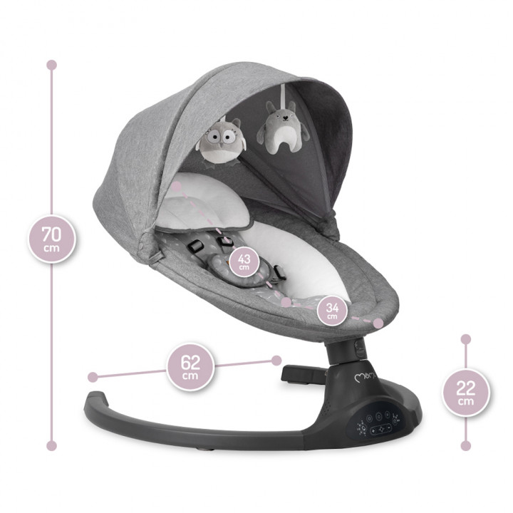MoMi KENANI electric baby bouncer DARK GRAY