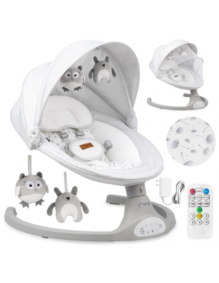 MoMi KENANI electric baby bouncer LIGHT GRAY