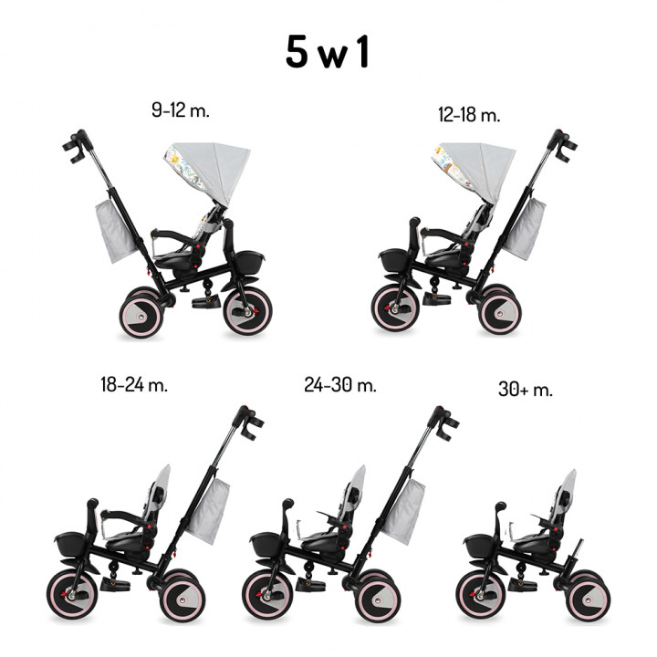 MoMi INVIDIA tricycle LIGHT GRAY