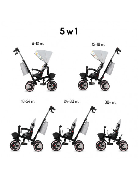 MoMi INVIDIA tricycle LIGHT GRAY