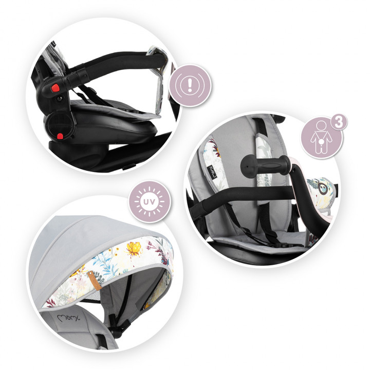 MoMi INVIDIA tricycle LIGHT GRAY