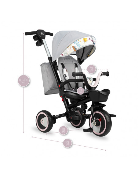 MoMi INVIDIA tricycle LIGHT GRAY