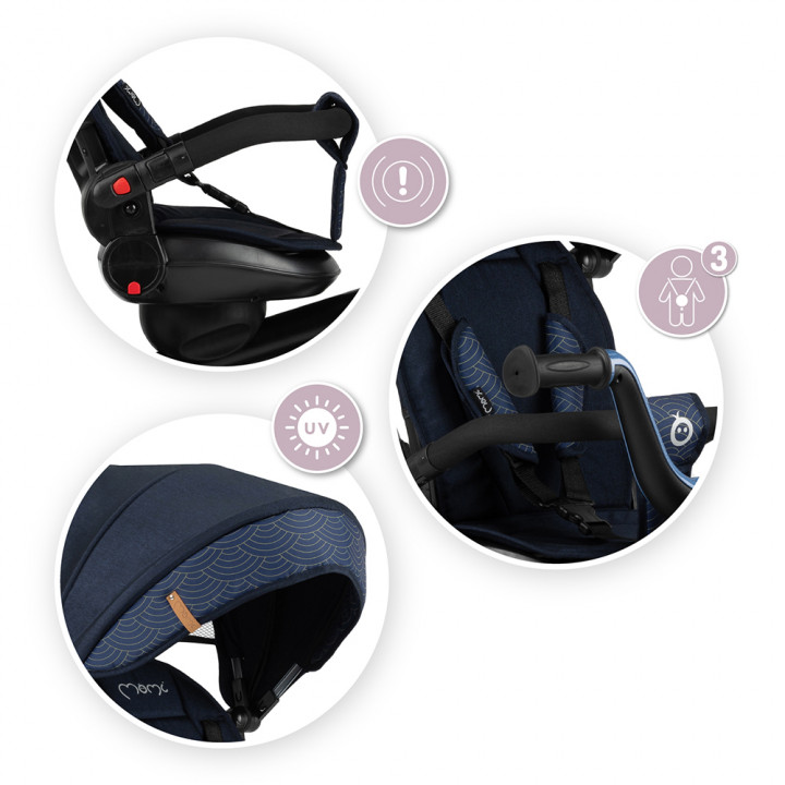 MoMi INVIDIA tricycle NAVY BLUE