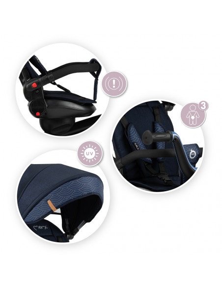 MoMi INVIDIA tricycle NAVY BLUE