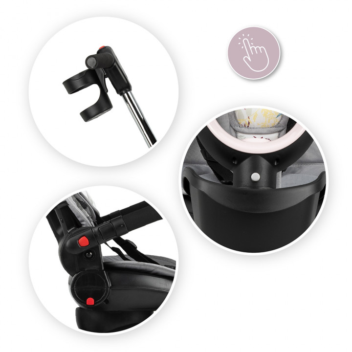 MoMi INVIDIA tricycle LIGHT GRAY