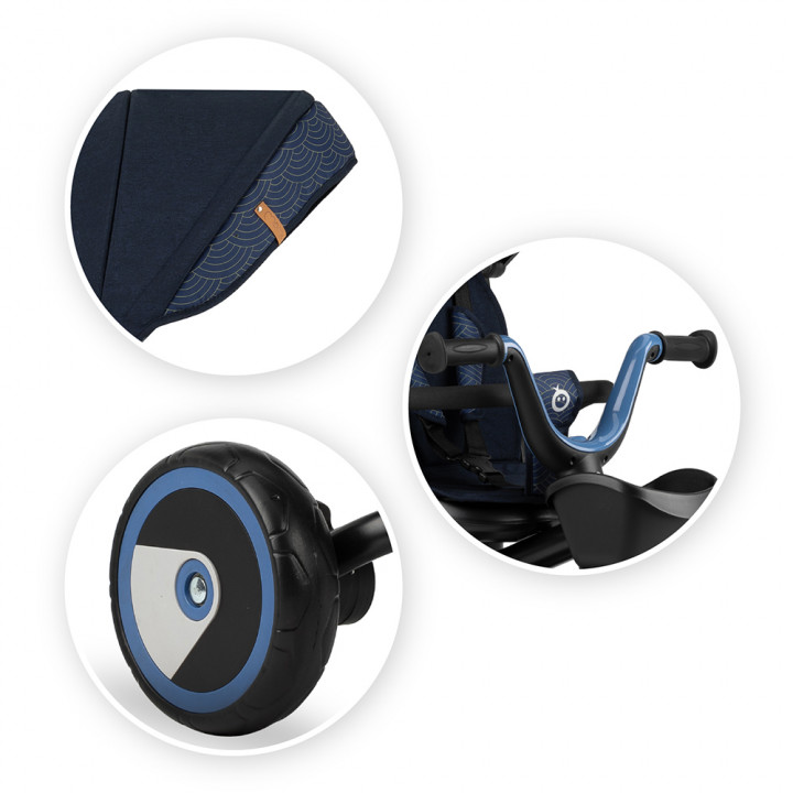 MoMi INVIDIA tricycle NAVY BLUE
