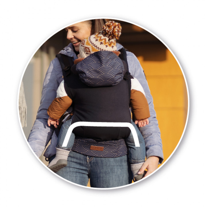 MoMi COLLET FLOW ergonomic baby carrier NAVY BLUE