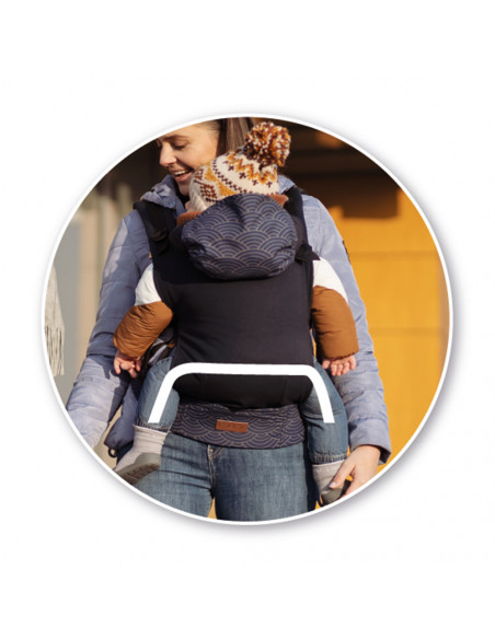 MoMi COLLET FLOW ergonomic baby carrier NAVY BLUE