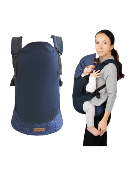 MoMi COLLET FLOW ergonomic baby carrier NAVY BLUE