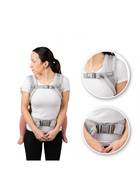 MoMi COLLET ergonomic baby carrier GRAY