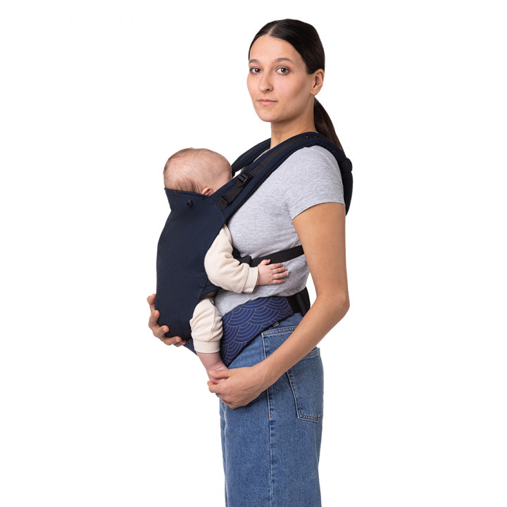 MoMi COLLET FLOW ergonomic baby carrier NAVY BLUE