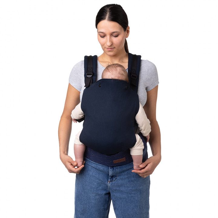 MoMi COLLET FLOW ergonomic baby carrier NAVY BLUE