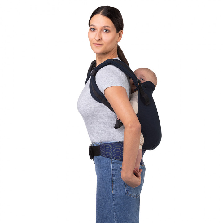 MoMi COLLET FLOW ergonomic baby carrier NAVY BLUE