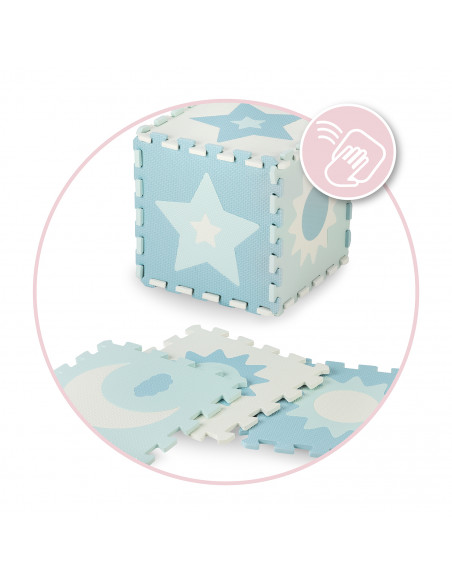 MoMi NEBE foam puzzle mat BLUE