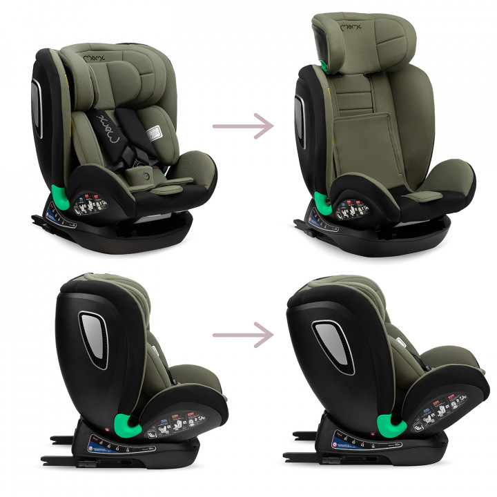 MoMi URSO car seat  40 - 150 cm GREEN