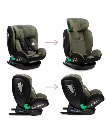 MoMi URSO car seat  40 - 150 cm GREEN