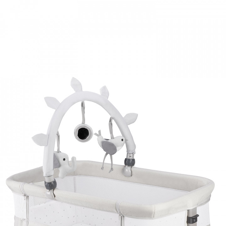 MoMi REVO baby cot 2in1 LIGHT GRAY