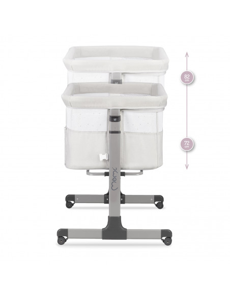 MoMi REVO Beistellbett 2in1 HELLGRAU