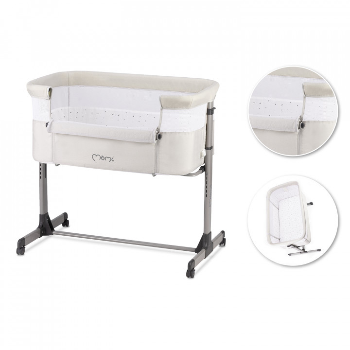 MoMi REVO Beistellbett 2in1 HELLGRAU