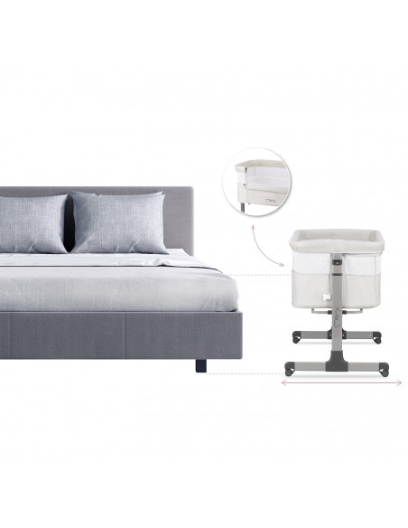 MoMi REVO Beistellbett 2in1 HELLGRAU