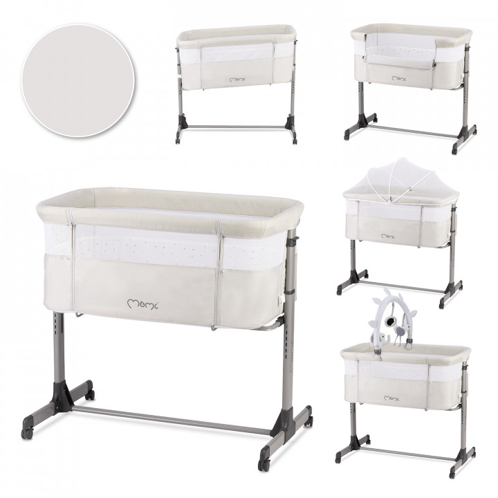 MoMi REVO Beistellbett 2in1 HELLGRAU
