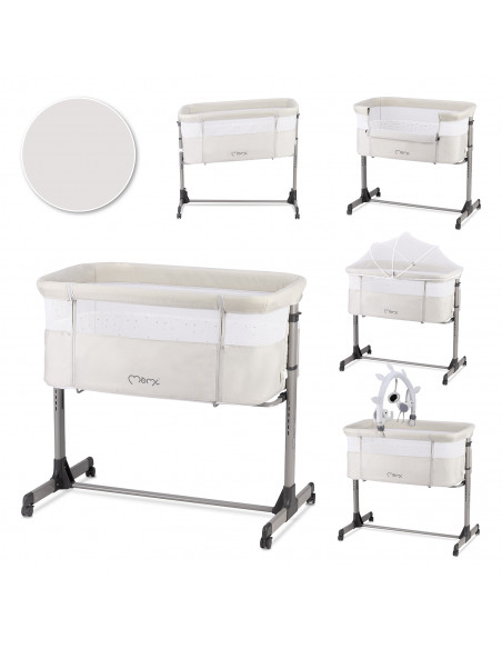 MoMi REVO Beistellbett 2in1 HELLGRAU