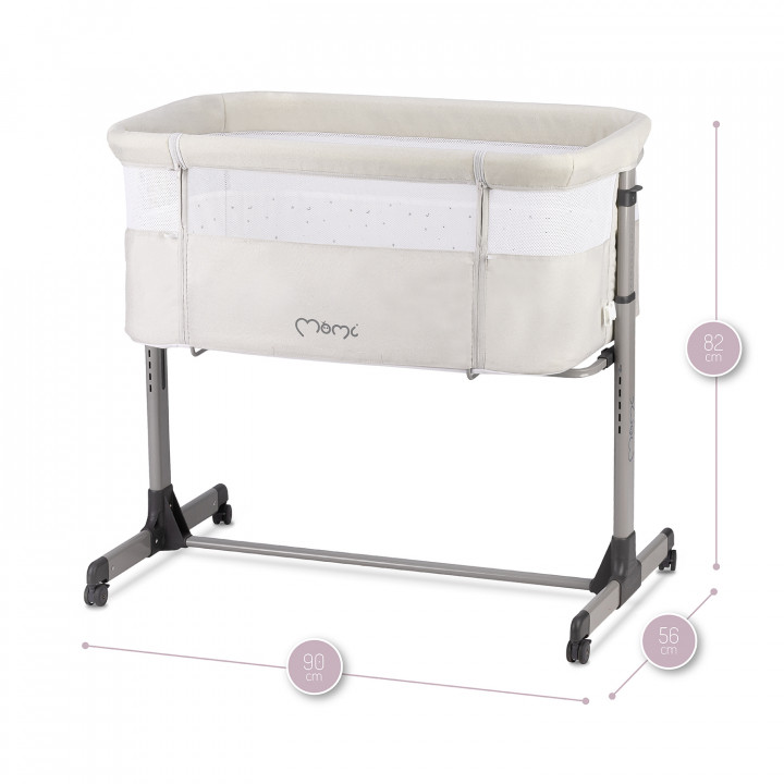 MoMi REVO baby cot 2in1 LIGHT GRAY