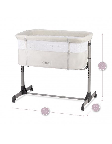 MoMi REVO Beistellbett 2in1 HELLGRAU