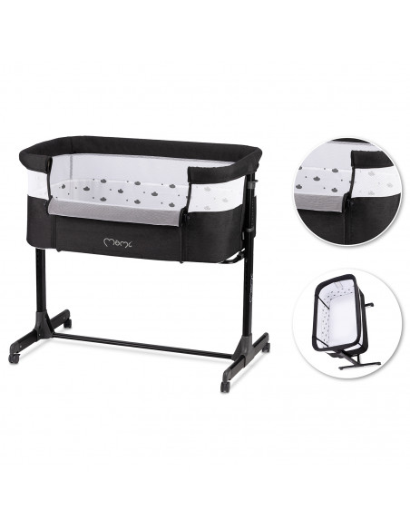 MoMi REVO baby cot 2in1 DARK GRAY