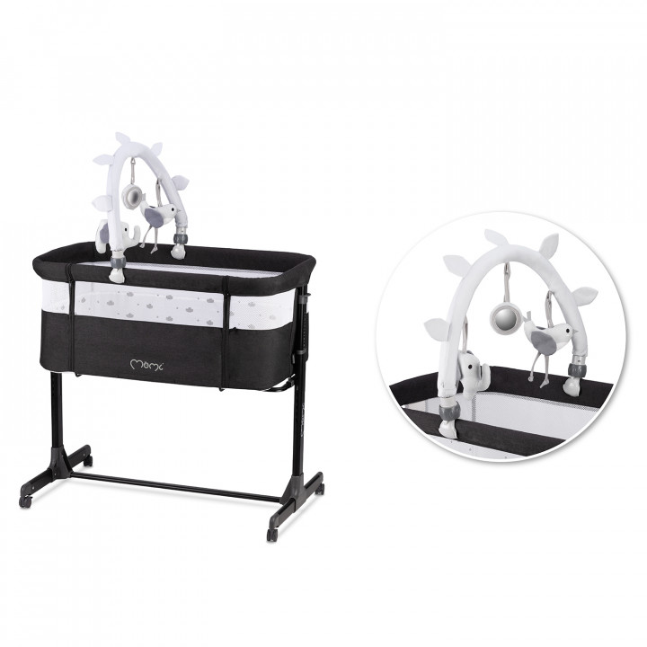 MoMi REVO baby cot 2in1 DARK GRAY