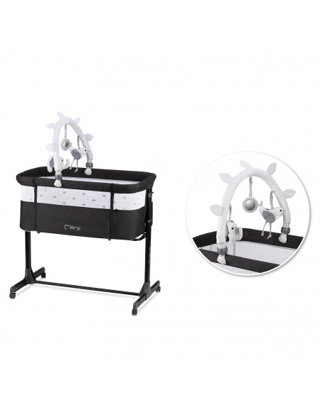 MoMi REVO baby cot 2in1 DARK GRAY