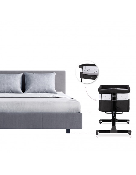 MoMi REVO Beistellbett 2in1 DUNKELGRAU