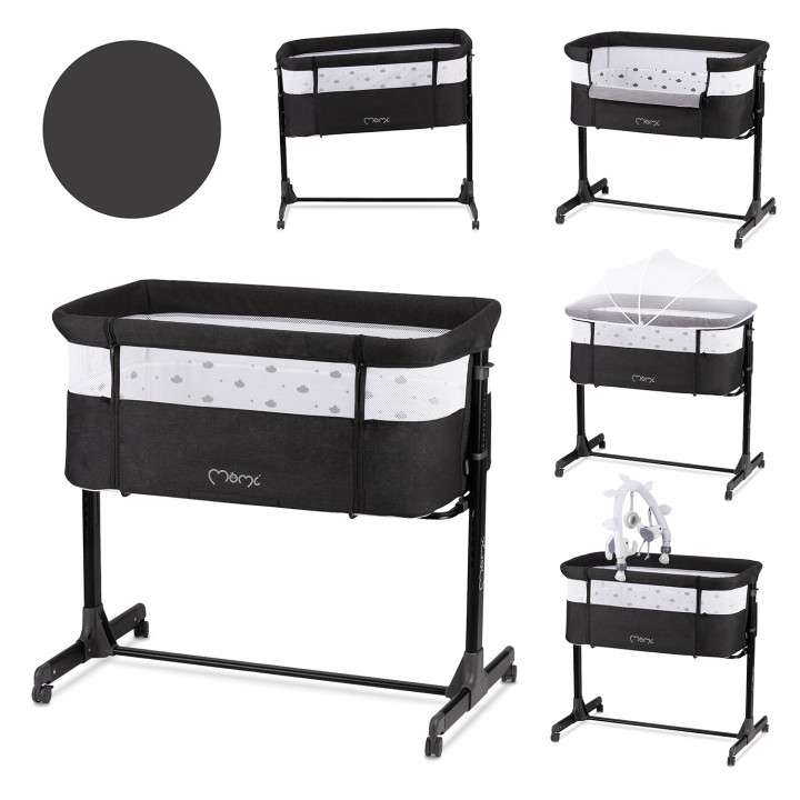 MoMi REVO Beistellbett 2in1 DUNKELGRAU