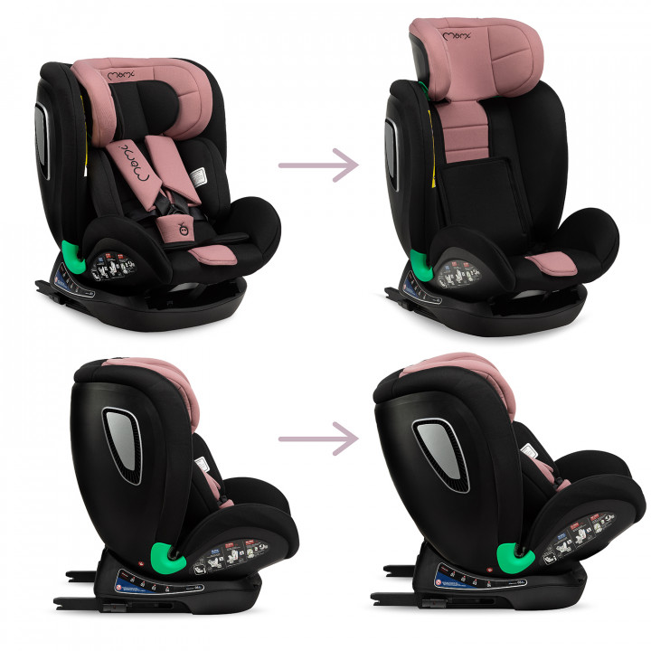 MoMi URSO car seat  40 - 150 cm PINK