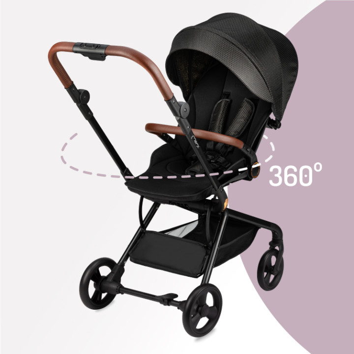 MoMi ADELLE stroller 360 ° BLACK GOLD