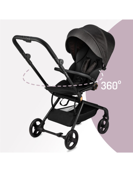 MoMi ADELLE stroller 360 ° BLACK RED