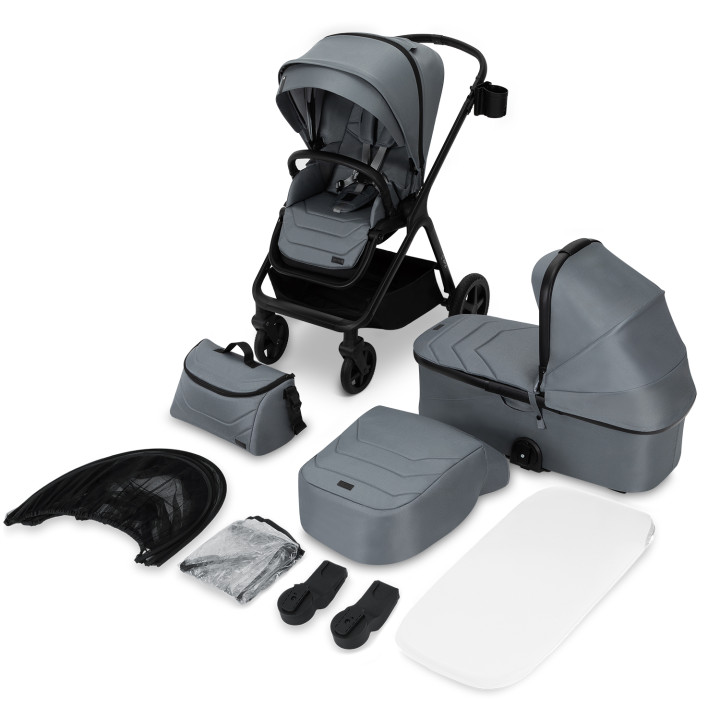 MoMi GISELLE 2in1 Kinderwagen GRAU