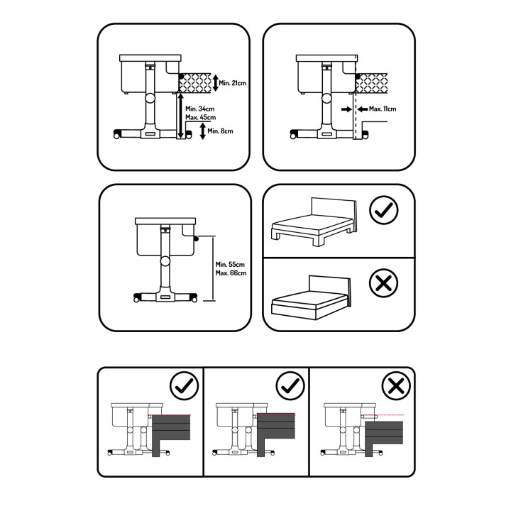 MoMi REVO Beistellbett 2in1 DUNKELGRAU