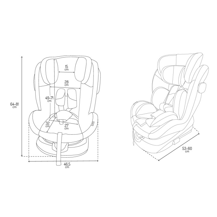 Kinder-Autositz MoMi EMI von 40 bis 150 cm