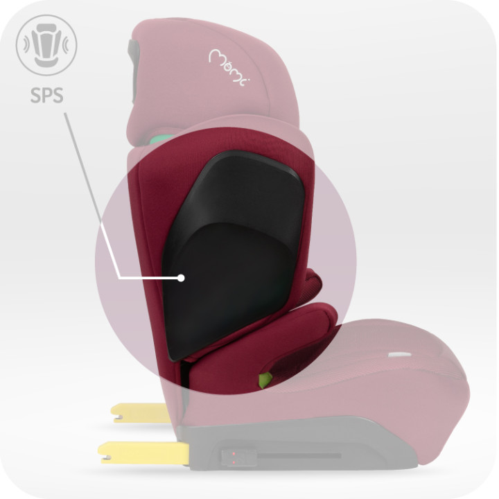 Autositz MoMi MEI von 100 bis 150 cm ROT