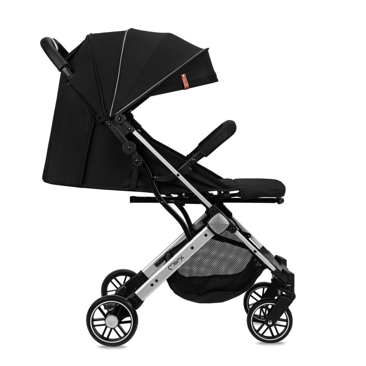 MoMi ESTELLE LIGHT wózek spacerowy CZARNO-SREBRNY