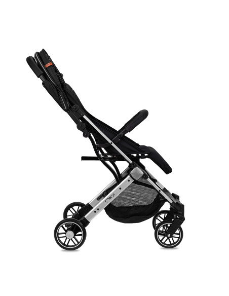 MoMi ESTELLE LIGHT wózek spacerowy CZARNO-SREBRNY